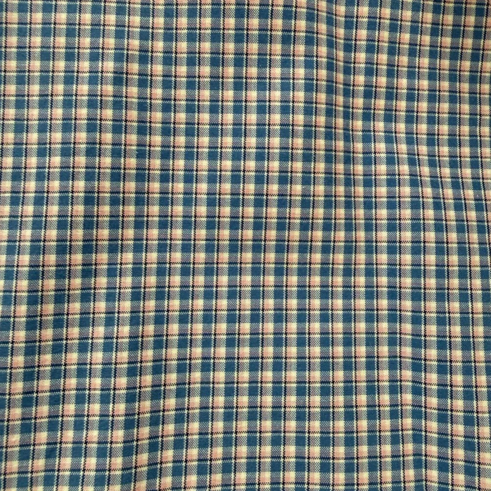 Ralph‎ Lauren Mens Custom Fit Gingham Button Down Shirt Blue Pink Size M